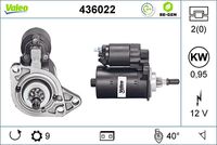 VALEO 436022 - Motor de arranque - VALEO RE-GEN REMANUFACTURED