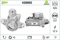 VALEO 438065 - Motor de arranque - VALEO ORIGINS NEW OE TECHNOLOGY