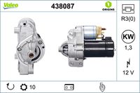 VALEO 438087 - Motor de arranque - VALEO ORIGINS NEW OE TECHNOLOGY