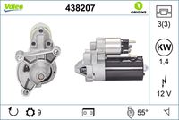 VALEO 438207 - Motor de arranque - VALEO ORIGINS NEW OE TECHNOLOGY