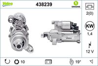 VALEO 438239 - Motor de arranque - VALEO ORIGINS NEW OE TECHNOLOGY