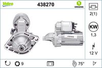 VALEO 438270 - Motor de arranque - VALEO ORIGINS NEW OE TECHNOLOGY