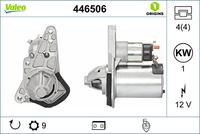 VALEO 446506 - Motor de arranque - VALEO ORIGINS NEW OE TECHNOLOGY