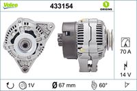 VALEO 433154 - Alternador - VALEO ORIGINS NEW OE TECHNOLOGY