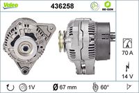 VALEO 436258 - Alternador - VALEO RE-GEN REMANUFACTURED