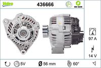 VALEO 436666 - Alternador - VALEO RE-GEN REMANUFACTURED