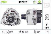 VALEO 437125 - Alternador - VALEO RE-GEN REMANUFACTURED