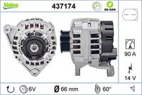 VALEO 437174 - Alternador - VALEO RE-GEN REMANUFACTURED