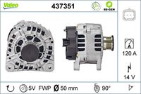 VALEO 437351 - Alternador - VALEO RE-GEN REMANUFACTURED