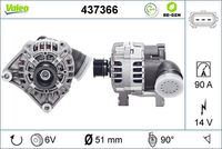 VALEO 437366 - Alternador - VALEO RE-GEN REMANUFACTURED