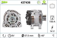 VALEO 437436 - Alternador - VALEO RE-GEN REMANUFACTURED