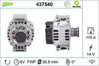 VALEO 437540 - Alternador - VALEO RE-GEN REMANUFACTURED