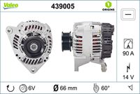 VALEO 439005 - Alternador - VALEO ORIGINS NEW OE TECHNOLOGY