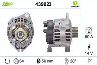 VALEO 439023 - Alternador - VALEO ORIGINS NEW OE TECHNOLOGY