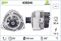 VALEO 439244 - Alternador - VALEO ORIGINS NEW OE TECHNOLOGY