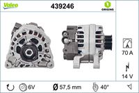 VALEO 439246 - Alternador - VALEO ORIGINS NEW OE TECHNOLOGY