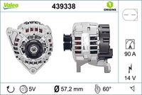 VALEO 439338 - Alternador - VALEO ORIGINS NEW OE TECHNOLOGY