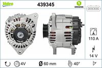 VALEO 439345 - Alternador - VALEO ORIGINS NEW OE TECHNOLOGY