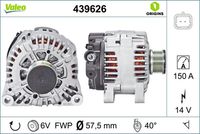 VALEO 439626 - Alternador - VALEO ORIGINS NEW OE TECHNOLOGY