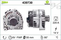 VALEO 439730 - Alternador - VALEO ORIGINS NEW OE TECHNOLOGY