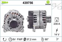 VALEO 439756 - Alternador - VALEO ORIGINS NEW OE TECHNOLOGY