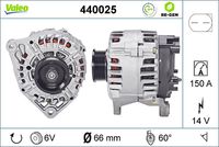 VALEO 440025 - Alternador - VALEO RE-GEN REMANUFACTURED