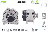 VALEO 440343 - Alternador - VALEO RE-GEN REMANUFACTURED