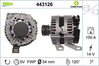 VALEO 443126 - Alternador - VALEO CORE-FLEX