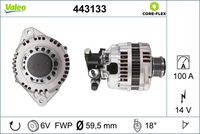 VALEO 443133 - Alternador - VALEO CORE-FLEX