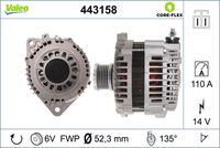 VALEO 443158 - Alternador - VALEO CORE-FLEX