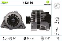 VALEO 443180 - Alternador - VALEO CORE-FLEX