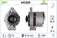 VALEO 443200 - Alternador - VALEO CORE-FLEX