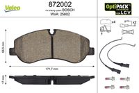 VALEO 872002 - Juego de pastillas de freno - OPTIPACK for LCV