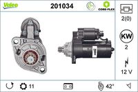 VALEO 201034 - Motor de arranque - VALEO CORE-FLEX