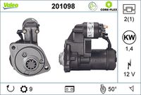 VALEO 201098 - Motor de arranque - VALEO CORE-FLEX