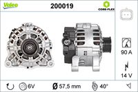 VALEO 200019 - Alternador - VALEO CORE-FLEX