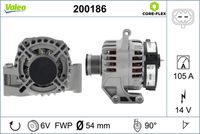 VALEO 200186 - Alternador - VALEO CORE-FLEX