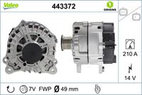 VALEO 443372 - Alternador - VALEO ORIGINS NEW OE TECHNOLOGY