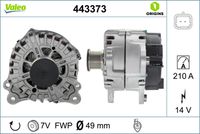 VALEO 443373 - Alternador - VALEO ORIGINS NEW OE TECHNOLOGY