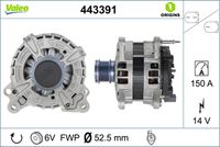 VALEO 443391 - Alternador - VALEO ORIGINS NEW OE TECHNOLOGY