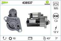 VALEO 438537 - Motor de arranque - VALEO ORIGINS NEW OE TECHNOLOGY