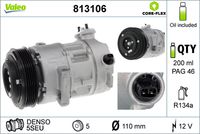 VALEO 813106 - Compresor, aire acondicionado - VALEO CORE-FLEX