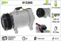 VALEO 813260 - Compresor, aire acondicionado - VALEO CORE-FLEX