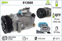 VALEO 813660 - Compresor, aire acondicionado - VALEO RE-GEN REMANUFACTURED