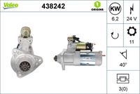 VALEO 438242 - Motor de arranque - VALEO ORIGINS NEW OE TECHNOLOGY