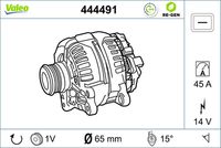 VALEO 444491 - Alternador - VALEO RE-GEN REMANUFACTURED