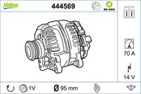 VALEO 444569 - Alternador - VALEO RE-GEN REMANUFACTURED