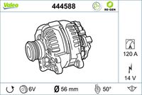 VALEO 444588 - Alternador - VALEO RE-GEN REMANUFACTURED