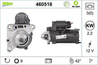 VALEO 460518 - Motor de arranque - VALEO RE-GEN REMANUFACTURED