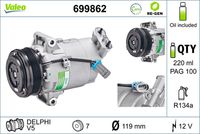 VALEO 699862 - Compresor, aire acondicionado - VALEO RE-GEN REMANUFACTURED